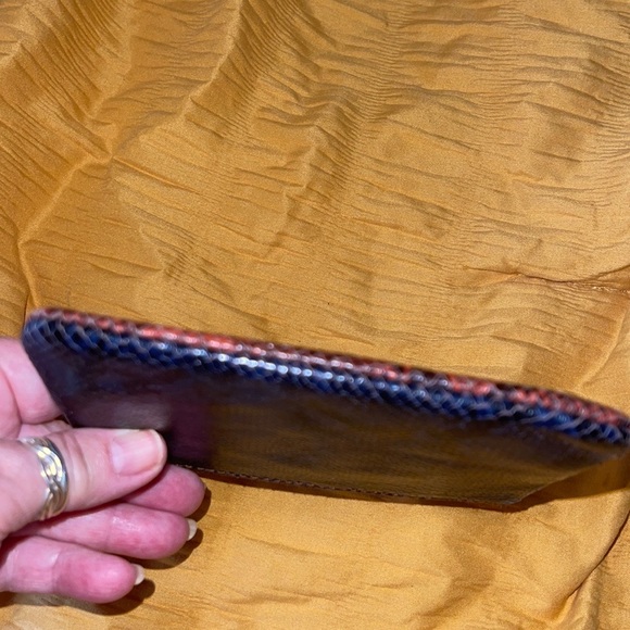 Madewell Snake Embossed Leather Pouch Wallet - Picture 6 of 11